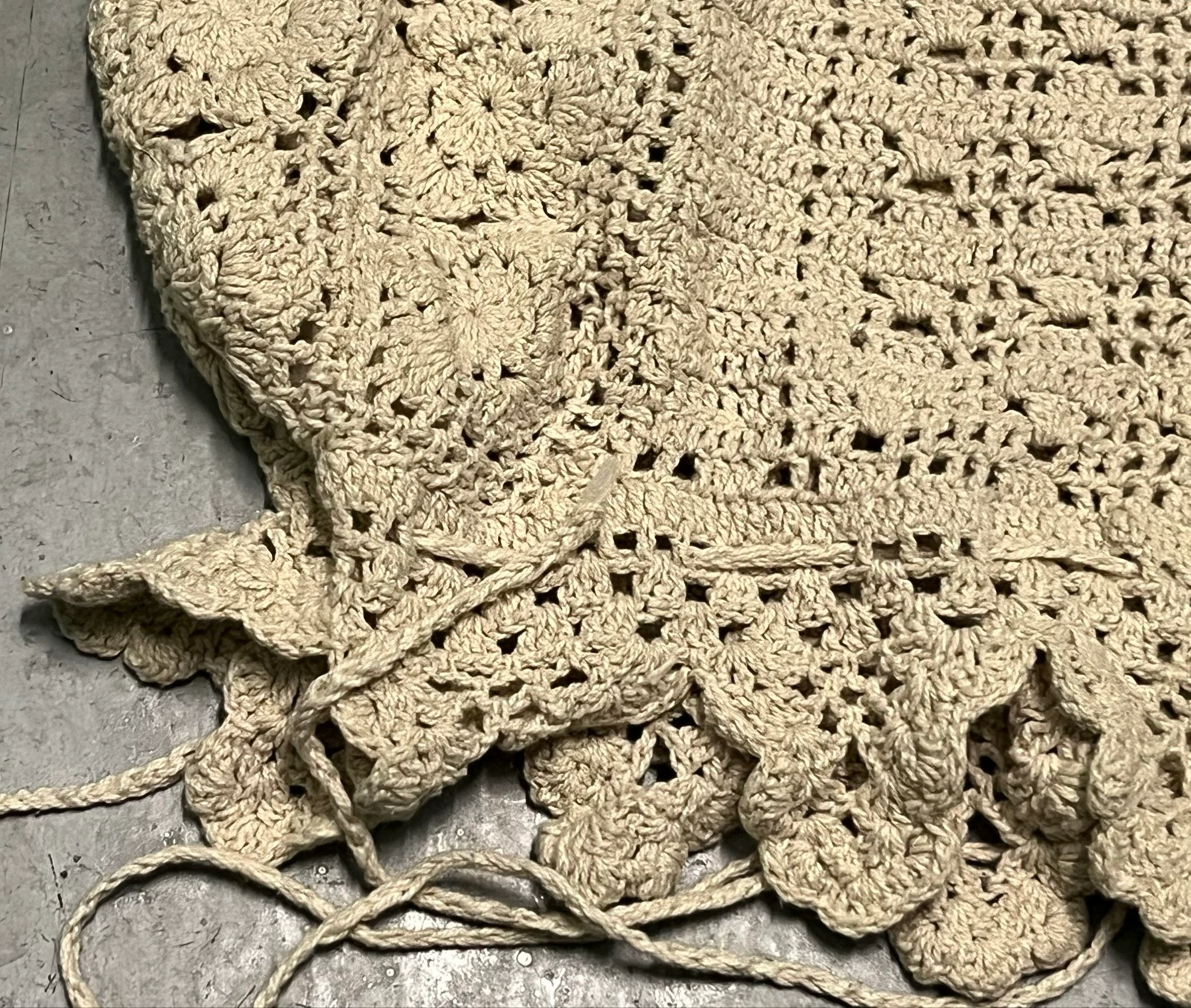 Haut court en crochet beige – photo 15